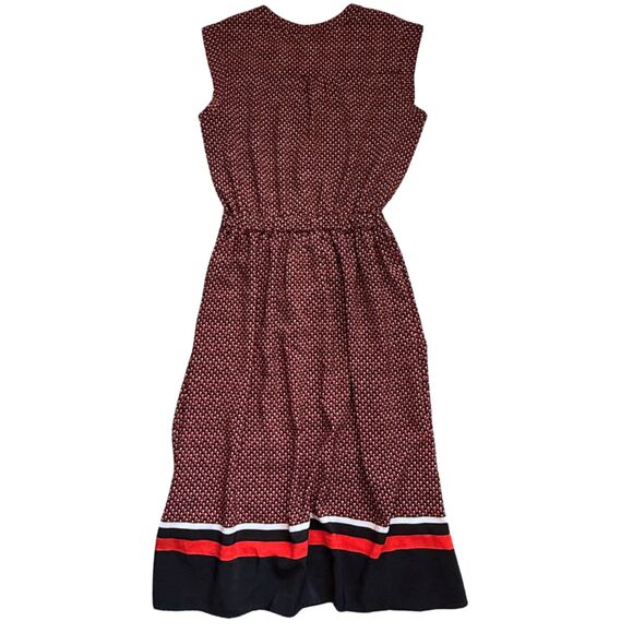 Tommy Hilfiger Patterned V-Neck Midi Dress - Women’s Medium - Picture 5 of 13